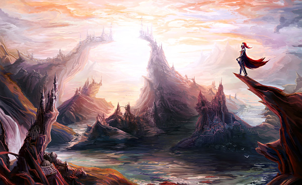 Dragon Cliff Citadels Illustration