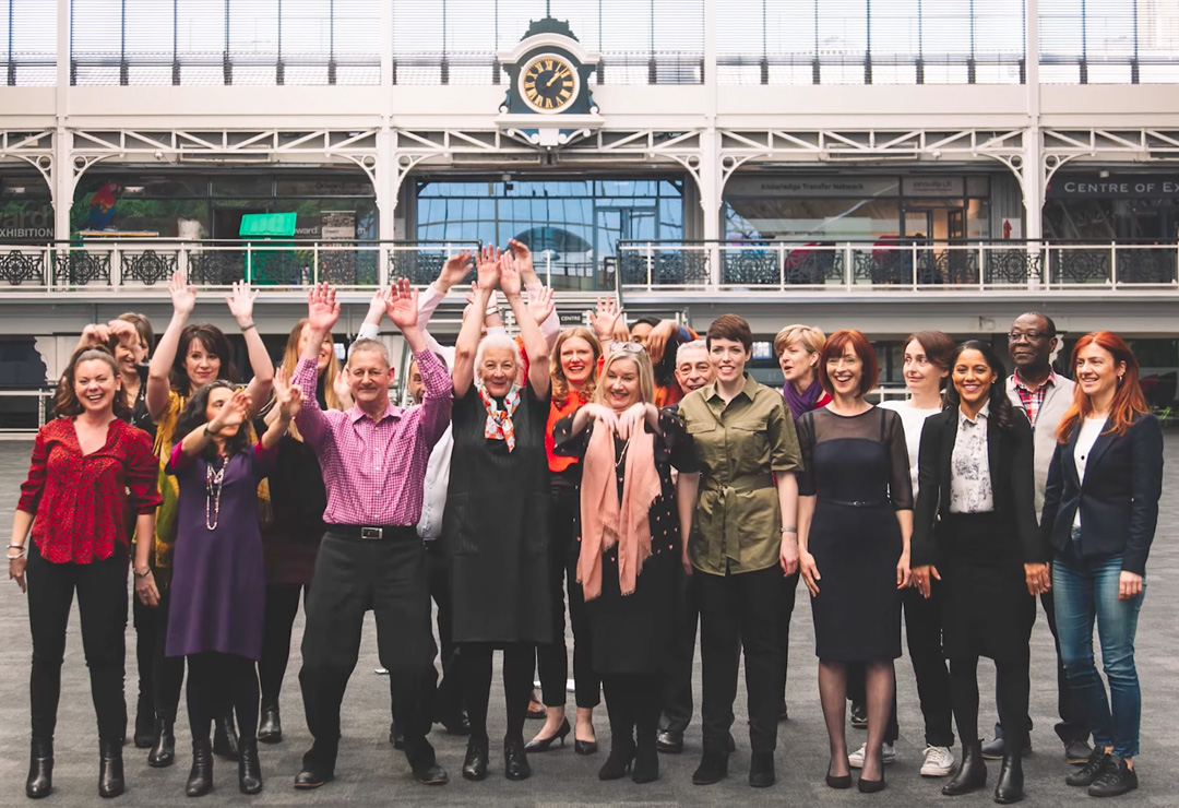 Impact Factory team photo in London. Responsive website design on desktop and mobile devices by Pete Borlace, for Pilotbean